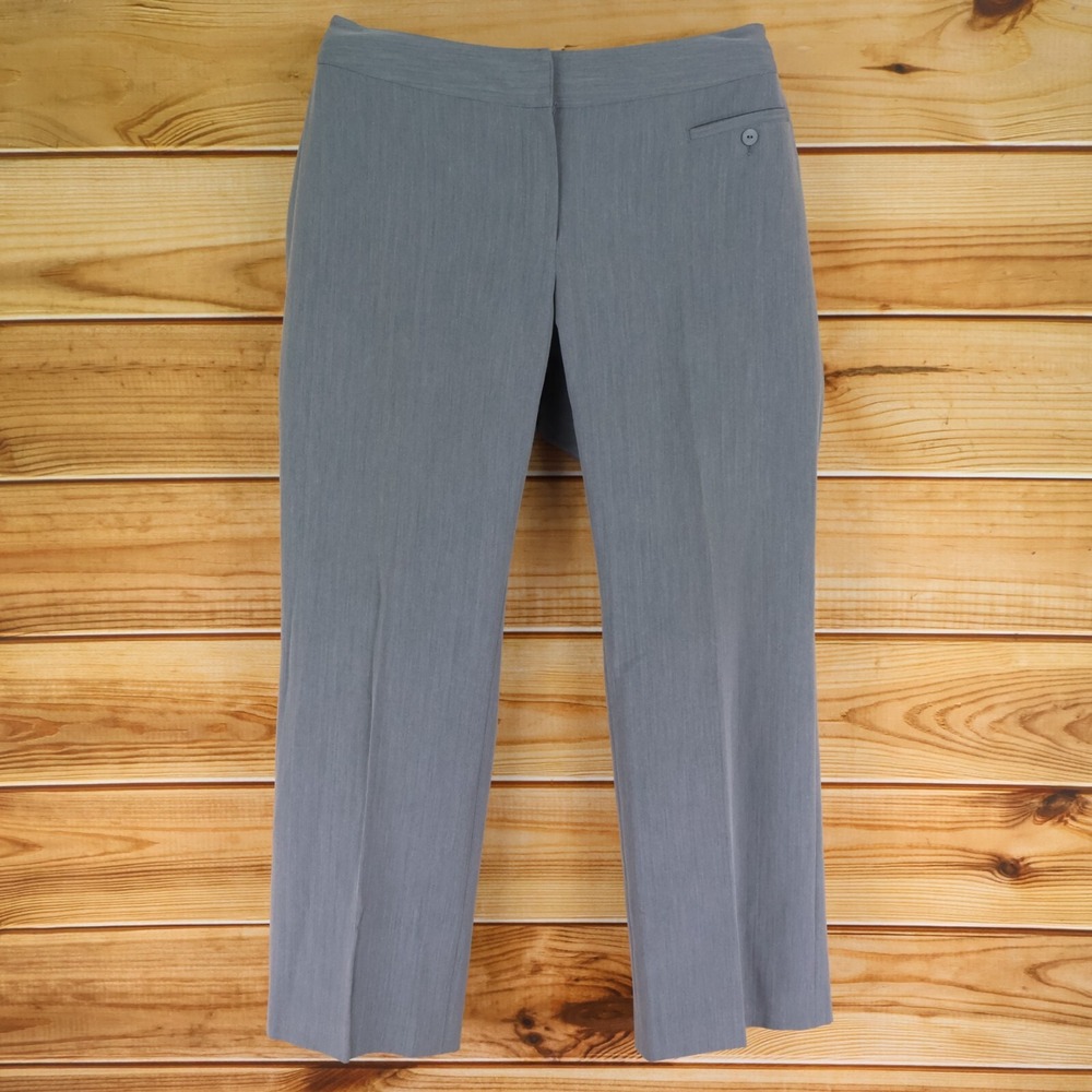 Gray Dress Pants Womens 14 Polyester Blend Mid Rise‎ Straight Leg C'est Atelier